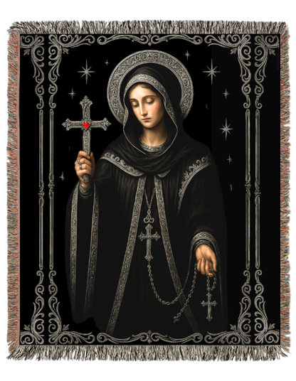 Framed Mary - Biblical Throw