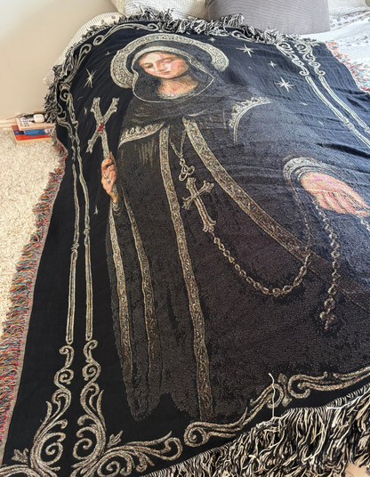 Framed Mary - Biblical Throw